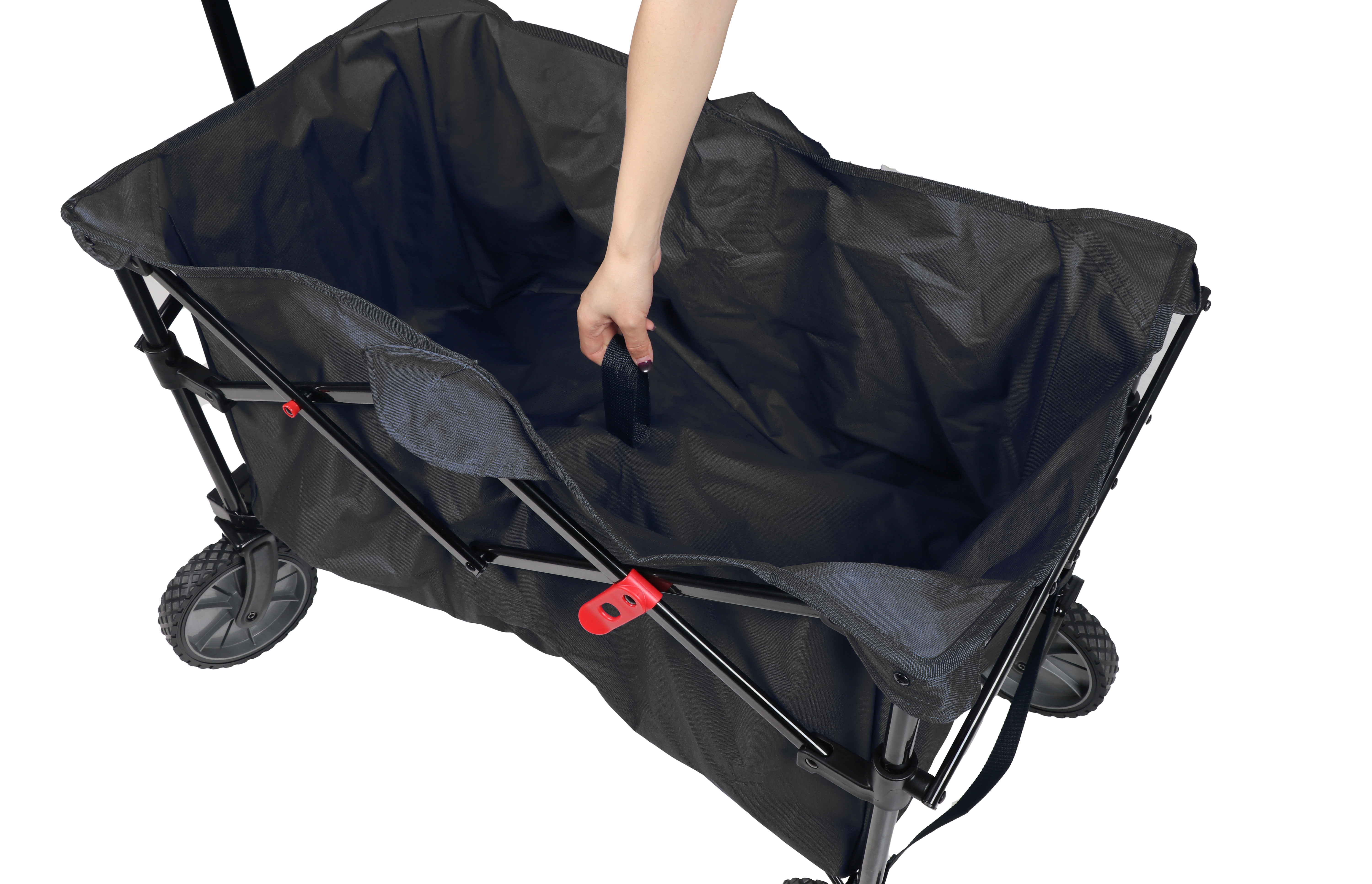 OZARK TRAIL MULTI-PURPOSE BIG BUCKET CART, BLACK WAGON