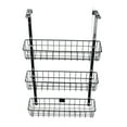 thumbnail image 4 of SINGES Over the Door Basket Organizer 3-Tier Hanging Storage Basket with Hooks 3-Basket Freestanding Holder with Hangers Mesh Basket Hanging Shelves Storage Rack for Kitchen Bathroom Pantry, 4 of 5