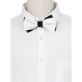 thumbnail image 4 of INSPIRAR CHIC Corbata de Pajarita Vintage de Dos Colores para el Día del Padre para Banquete, Boda, Fiesta y Más Blanco-Negro Talla Única, 4 of 4