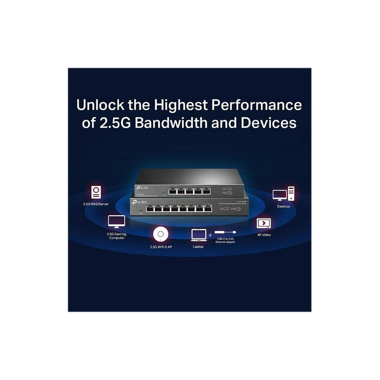 TP-Link TL-SG108-M2 | 8 Port Network Switch, Ethernet
