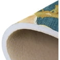 thumbnail image 7 of SKYSONIC 36x24in Spring Flower Bird Area Rug, Vintage Blue Non-Slip Floor Carpet for Indoor Living Dining Room Bedroom, 7 of 7