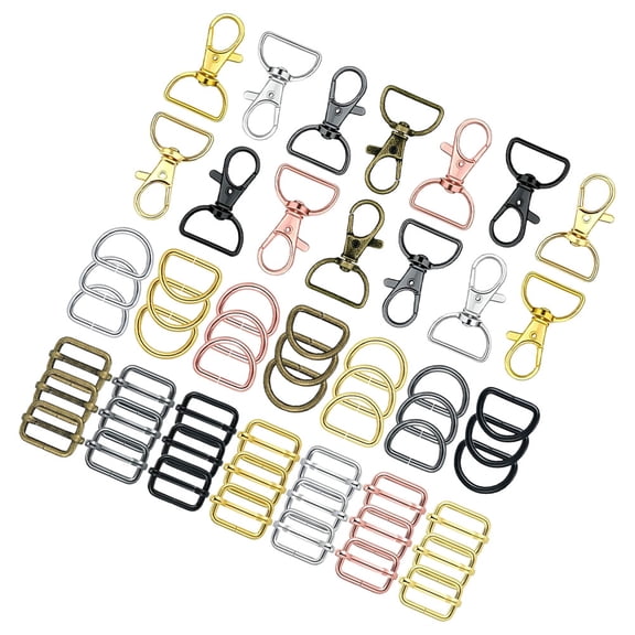 Milisten 1 Set Swivel Key Rings Swivel Snap Hooks D Rings Keychain Hooks Lobster Clasps Bag Clips