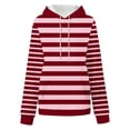 thumbnail image 4 of PuLe Hoodies Womens Casual Oversized Hoodies Striped Printed Plus Size Sweatshirts Long Sleeve Pullover Fall Clothes with Pocket, 4 of 7