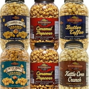 Stonehedge Farms Bulk Popcorn Variety Pack! 12 Lbs Of Deliciously Old Fashioned Popcorn - Includes Six 32 Ounce Barrels - Made in the USA