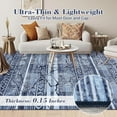 thumbnail image 4 of Washable Area Rug 8' x 10' Rugs, Ultra Thin Dining Room Rugs Bedroom Rug, Boho Distressed Farmhouse Accent Indoor Throw Rugs Floor Carpet for Living Room Bedroom, Blue, 4 of 6