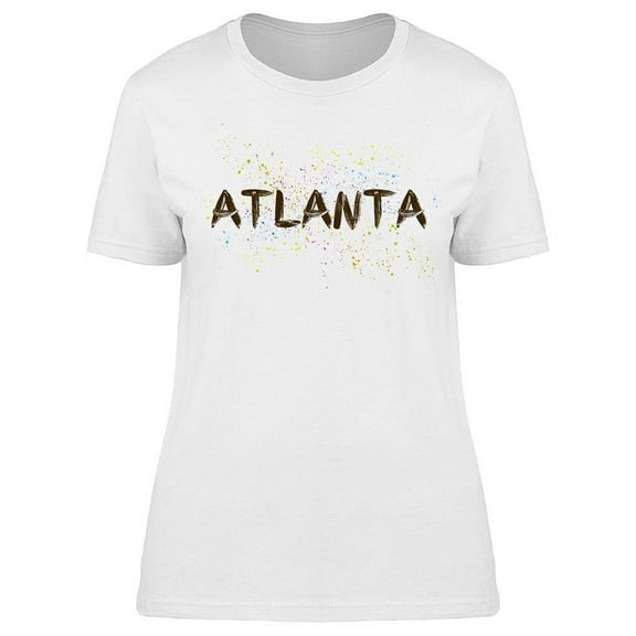 Atlanta City Typography T-Shirt Women -Image by Shutterstock, Female 3X-Large