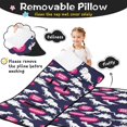 thumbnail image 3 of DarkBlue Cartoon Dinosaurs SpeechBubbles Teens Toddler Nap Mat with Pillow, Sleeping Mat Bag for Preschool Daycare 59"x22", 3 of 6