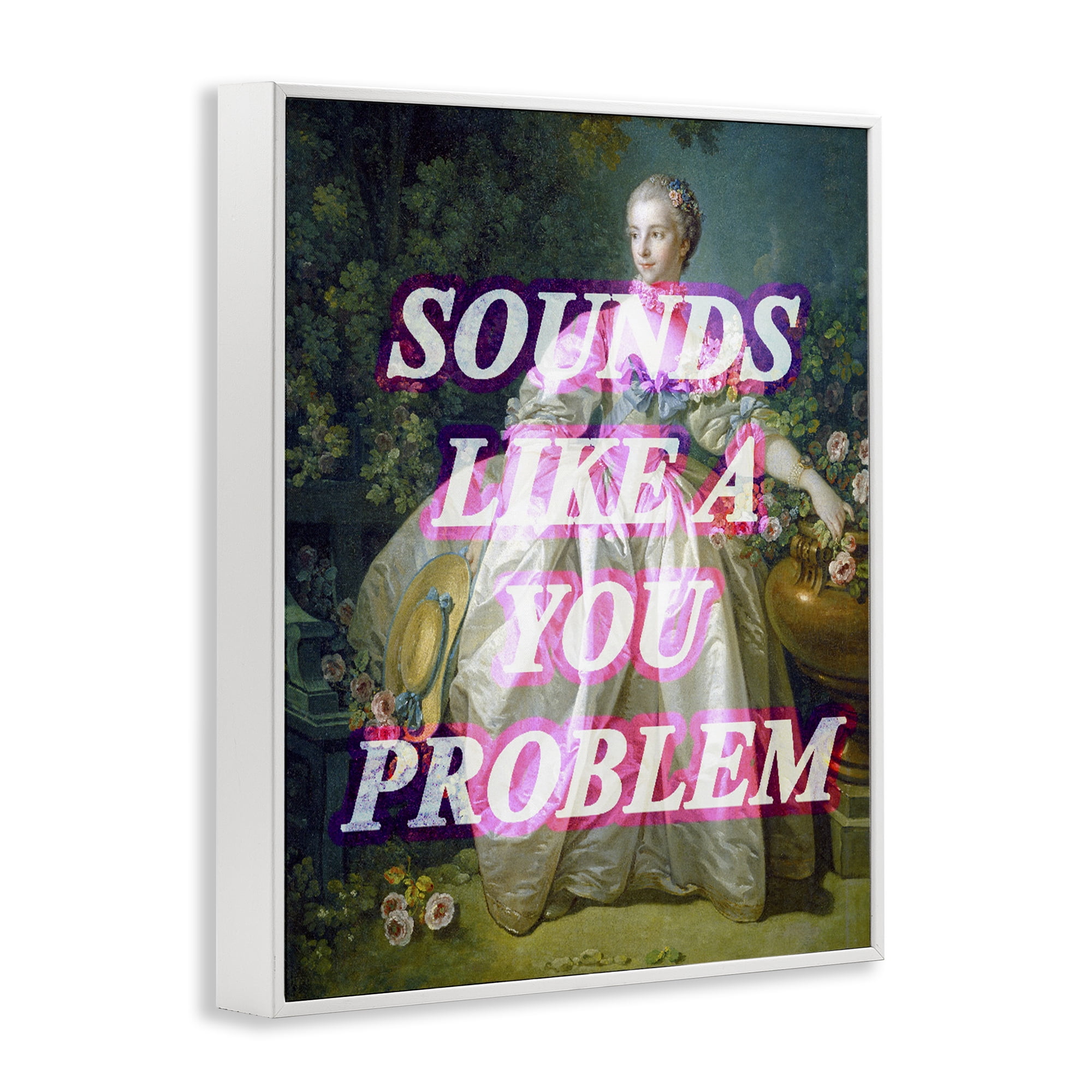 Sounds Like A You Problem White Framed Giclee Art, design by Lil' Rue