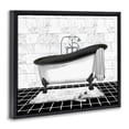 thumbnail image 4 of Stupell Industries Marble Pattern Bath Typography Painting Black Floater Framed Canvas Art Print Wall Art, 21 x 17, 4 of 10