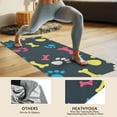 thumbnail image 4 of Cool Pet Background Dog Paw Hot Yoga Mat Towel Non Slip for Hot Yoga - Quick-Drying Yoga Mat Cover with 4 Corner Pockets with Travel Bag - Hot Yoga Towel Non Slip Grip Moisture Wicking Sweat 70"x26", 4 of 6