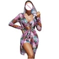 thumbnail image 1 of Trajes de Baño de Bikini de Mujer con Correas Impresas V Sexy Split Set de Tres Piezas, Diseño de Corte Alto para la Piscina de Playa Y las Vacaciones de Verano, 1 of 9