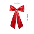 thumbnail image 2 of 2026 Christmas Indoor Home Decor 106x66cm Long Cute Fabric Large Bow Decor With Hanging Ribbon Multi-Color Big Bow Ornament For Curtain Tieback Door Wreath Wall Birthday Party, 2 of 6