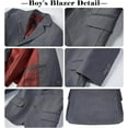 thumbnail image 4 of Lycody Boys' Suits 3-Piece Formal Slim Fit Suit Set for Boys Wedding Ring Bearer Outfit with Blazer and Pants, 4 of 6