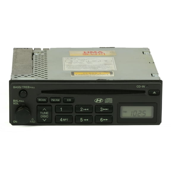 Restored 2002-2005 Hyundai Sonata Radio AM FM Single CD Player 96160-3D102 (Refurbished)