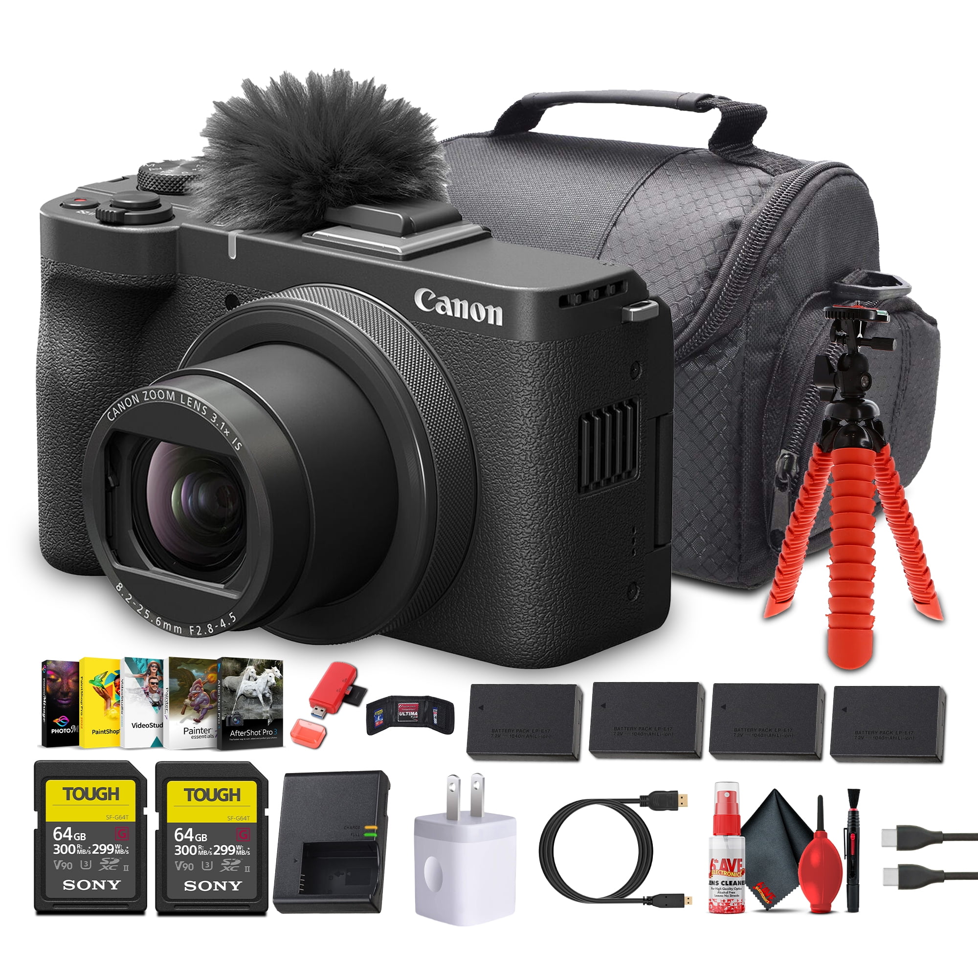 Canon PowerShot G7 X Mark II Photography Camera, Black with