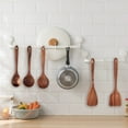 thumbnail image 4 of Nkmbld 5Pcs Food-Grade Wooden Spoon Spatula Soup Spoon Tableware Wooden Kitchen Utensil Set, Using for Home, Kitchen or Restaurant, Brown, 4 of 5