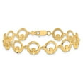thumbnail image 3 of 14k Yellow Gold Bracelet Fancy mm 7 in Claddagh, 3 of 5