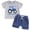#1_Blue, variant on Baby Toddler Boy Clothes Summer Outfits 6 12 18 24 Months 2T 3T 4T Short Sleeve Dinosaur Embroidery T-Shirt Shorts Set Clothes