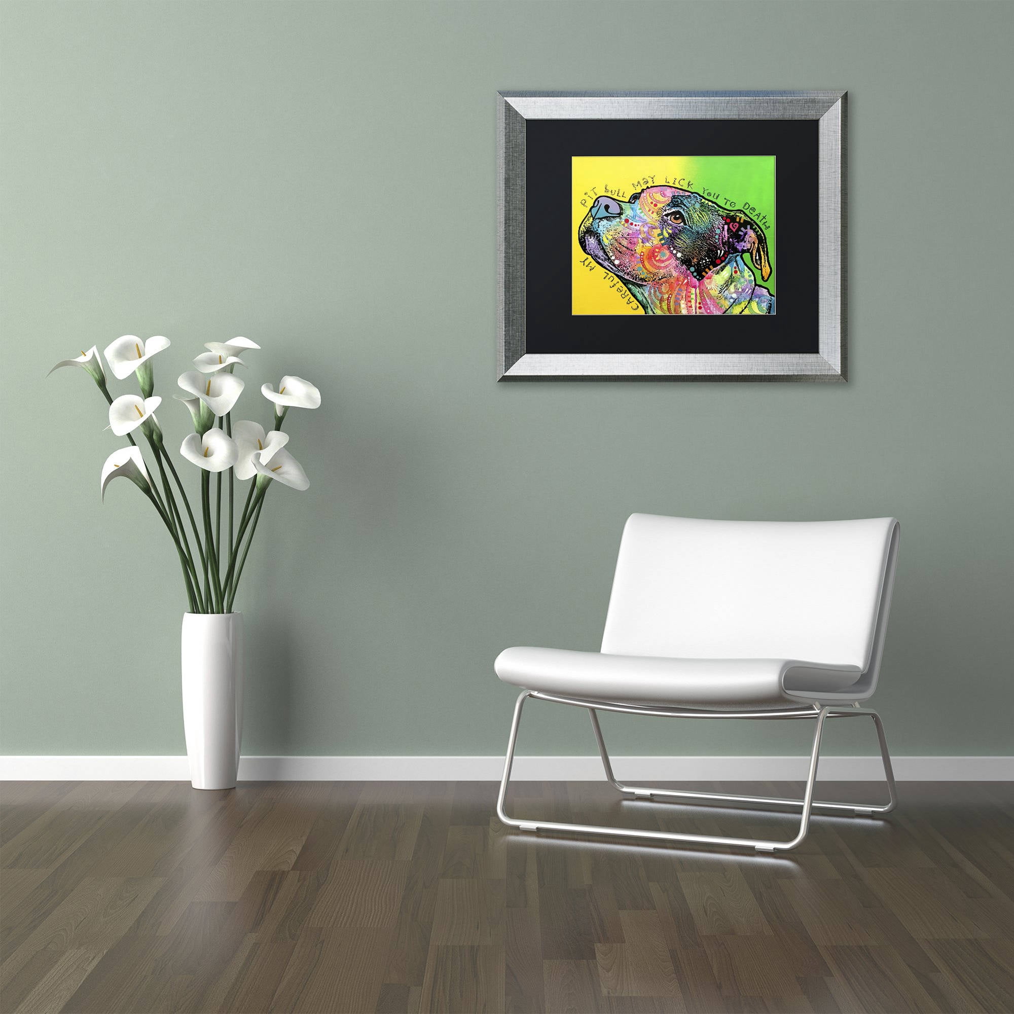 Trademark Fine Art 'Lick You to Death' Canvas Art by Dean Russo, Black Matte, Silver Frame