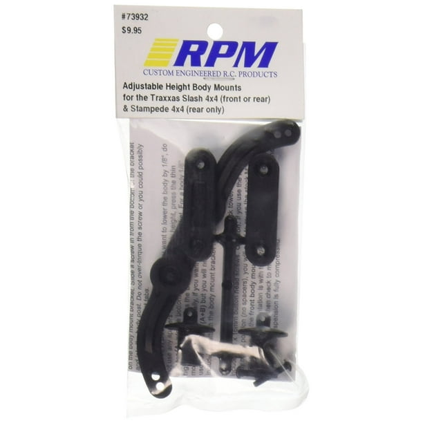 Rpm Adjustable Height Body Mounts Traxxas Slash 4x4 Black
