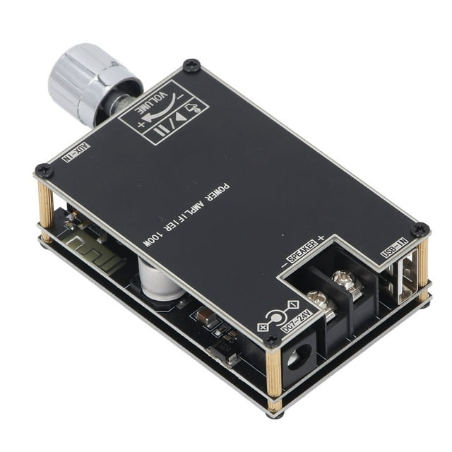Módulo de Amplificador de Sonido, Aux BT USB DC 7-24V Indicador de Luz de Un Canal Amplificador de Sonido de Sonido 100W para la Vida Laboral de Estudio