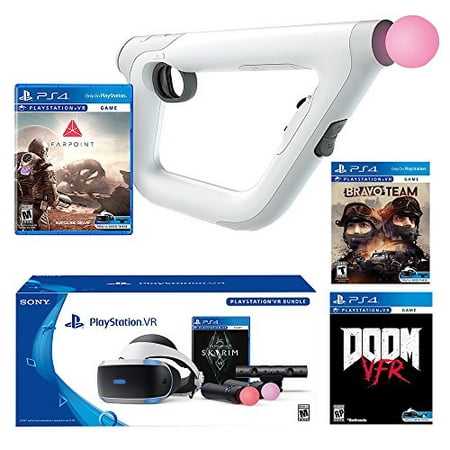 PlayStation VR FPS Deluxe Bundle (5 Items): PlayStation VR  Skyrim Bundle, PSVR Doom VFR Game, PSVR Bravo Team Game, PSVR Farpoint Game and PSVR Aim (Skyrim Best Place To Sell Items)