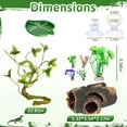 thumbnail image 4 of VNEKVA Bearded Dragon Tank Accessories Set, Reptile Bridge Hammock with Vines, Feeding Bowl & Hide Cave, 4 of 6