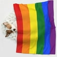 thumbnail image 5 of Flannel Throw Dog Blanket Gay Pride Flag Rainbow Soft Warm Print Pet Blankets for Small Dog Cat Puppy, 5 of 7