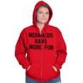 thumbnail image 5 of Mermaids Have More Fun Beach Lover Zip Hoodie Sweatshirt Women Brisco Brands S, 5 of 5