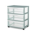 thumbnail image 1 of Sterilite Wide 3 Drawer Cart-  Aqua, 1 of 3