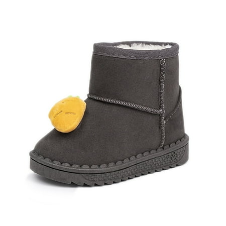 

Children‘s Snow Boots 2024 Winter New Girls Short Boots fleece-lined Thick Cotton Boots Cute Girls Warm Cotton Shoes