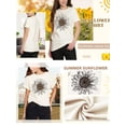 thumbnail image 6 of XCHQRTI Sunflower Shirt Graphic Tees Women Tshirts Short Sleeve Tops Crew Neck Ladies Patriotic Tee Clothes, 6 of 9