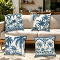 thumbnail image 5 of Waterproof Outdoor Throw Pillow Covers, 17.72 Inch Tropical Summer Print Cushion Covers for Patio Porch Poolside Furniture Decor, Set of 4, 5 of 6
