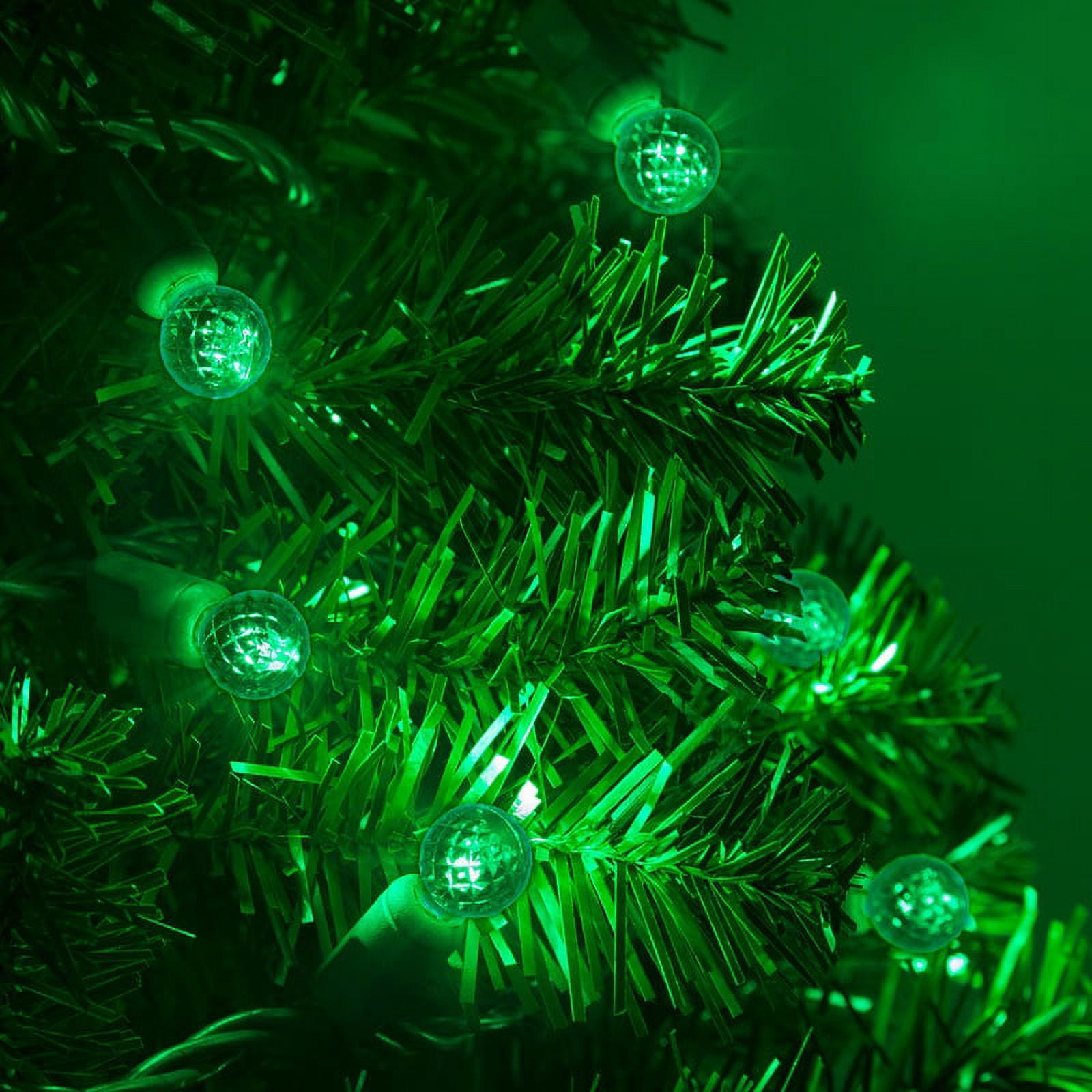 70 G12 Green Ball Lights, 24 ft LED Christmas Lights Green String Lights St. Patricks Day Lights Globe String Lights for Bedroom Dorm Room Lights Globe Christmas Lights