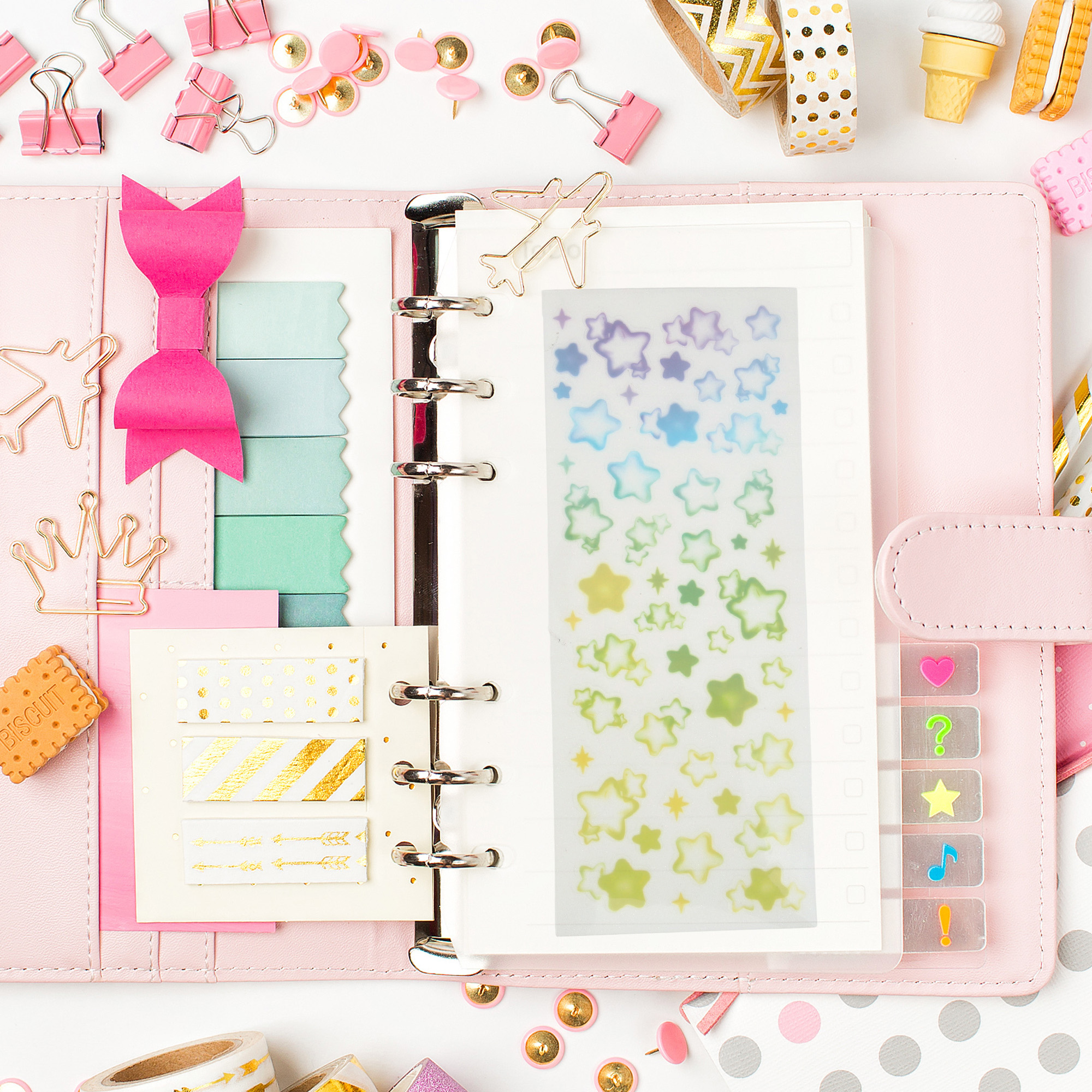 Unique Bargains Adhesive Cute Multi-Purpose Decorations Mixed Color Stickers Multicolor