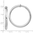 thumbnail image 3 of Sterling Silver Rhodium Polished Hoop Earrings QE8558 (37mm X 37mm), 3 of 3