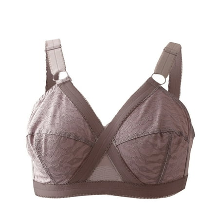 

Bowake Ladies Women Plus-Size Without Underwire Lace Underwear Bra