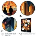 thumbnail image 3 of Designart "Cubist Cityscape at Sunset" Cityscapes Framed Wall Art - Industrial Yellow City Art Deco Bedroom Framed Canvas Wall Art, 3 of 6
