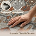 thumbnail image 6 of ODIKA 8'x10' Washable Area Rug Non-Shedding, Easy Care, Design With Alphabet Border And Safari Map Layout Zoo Animal Educational for King Size Bedroom Under Bed, Master Suite, 6 of 7