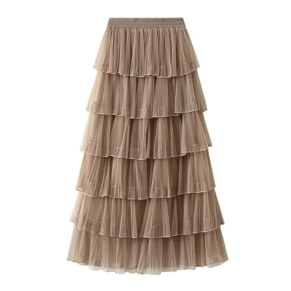 EHQJNJ Female Jean Skirt Women Mid Length Skirt Dance Party a Line High Waisted Tulle Tiered Skirt Holiday Party Half Skirts Silk Maxi Skirt Pleated Denim Skirt