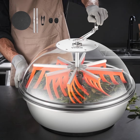 VEVOR Leaf Bowl Trimmer, 24 in Manual Bud Trimmer, with Sharp Stainless Steel Blades, Visual Cutting, Wet & Dry Hydroponic Cutting Machine, Twisted Spin Cut for Plants Leaves Buds Flowers