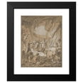 thumbnail image 2 of Jean Baptiste Marie Pierre 12x14 Black Modern Framed Museum Art Print Titled - The Flight into Egypt (18th Century), 2 of 5