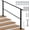 5 Steps, variant on 3-Step Outdoor Stair Handrail Kit, Adjustable Iron Handrail for Concrete & Porch Steps, Heavy Duty Metal Railing for Outdoor Safety, Easy DIY Installation Black