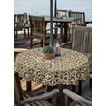 thumbnail image 2 of Outdoor Tablecloth with Umbrella Hole for Patio/Picnic/Party/Camping, Traditional Morocco Waterproof Table Cloth Round Cover Washable, Vintage Abstract Geometric Art Brown (Dia 60"), 2 of 8