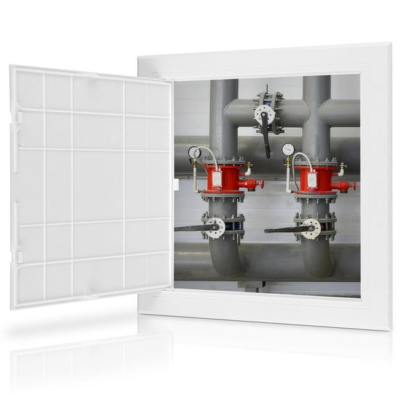 Access Panel for Drywall, 12x12 inch, Wall Access Panel, Plumbing Wall Access Doors for Drywall, Ceiling, Wiring, Cables, Reinforced Hinged, White