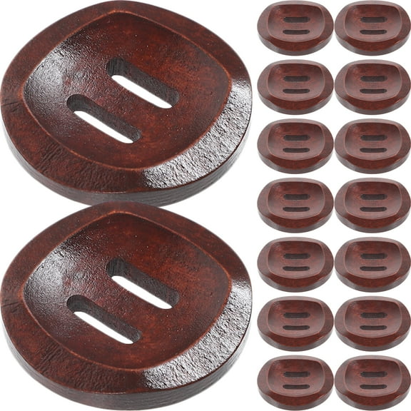 25 Pcs Wooden Buttons Vintage Decor Sweater for Sewing