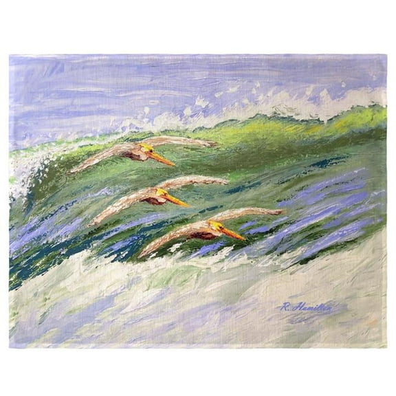 Betsy Drake PM1366 14 x 18 in. Pelicans Cruising Place Mat - Set of 4