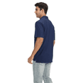 thumbnail image 3 of Zfeel Men's Stretch Polo Shirt Z7739, Polo for Men's, Smooth Nylon-Spandex, Snap Buttons, Navy, S, 3 of 5