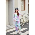 thumbnail image 4 of Arshiner Girls 2 Piece Outfits Fashion Tracksuits Long Sleeve Pullover Sweatshirt and Sweatpants Jogger Set with Pockets, 4 of 6