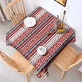 thumbnail image 2 of Red Christmas Deer and Tree Pattern Square Tablecloth,Waterproof Square Table Cover,Wipeable Spillproof Washable Table Cover for Home Kitchen Party Decor 60"x60"(152x152cm), 2 of 6